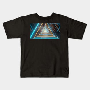 Abstract Triangles Tunnel Kids T-Shirt